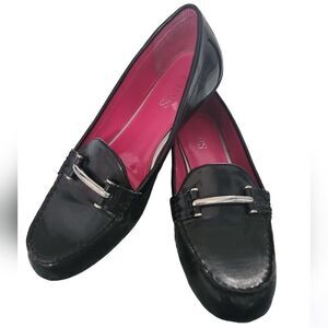 Chaps Black Slipons  